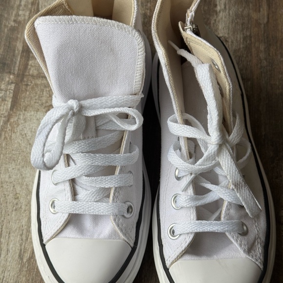 Converse Kids White High-Top Sneakers - Picture 12 of 13